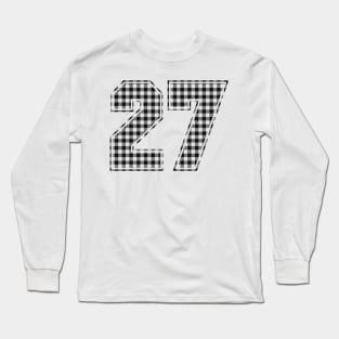 Plaid Number - 27 - Dark Long Sleeve T-Shirt